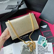 YSL KATE SMALL CLUTCH BAG SMOOTH LEATHER GOLD 326076 SIZE 24 CM - 3