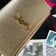 YSL KATE SMALL CLUTCH BAG SMOOTH LEATHER GOLD 326076 SIZE 24 CM - 2