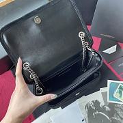YSL NIKI BABY IN FROSTED LEATHER BLACK 533037 SIZE 22 CM  - 2