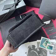 YSL NIKI BABY IN FROSTED LEATHER BLACK 533037 SIZE 22 CM  - 3
