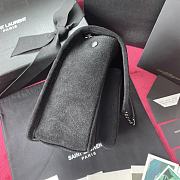 YSL NIKI BABY IN FROSTED LEATHER BLACK 533037 SIZE 22 CM  - 4