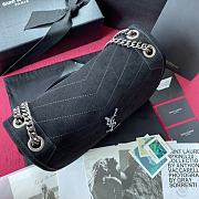 YSL NIKI MEDIUM IN FROSTED LEATHER BLACK 498894 SIZE 28 CM - 5