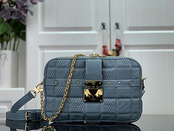 LV TROCA MM BAG LIGHT BLUE M59114 SIZE 25.5 CM