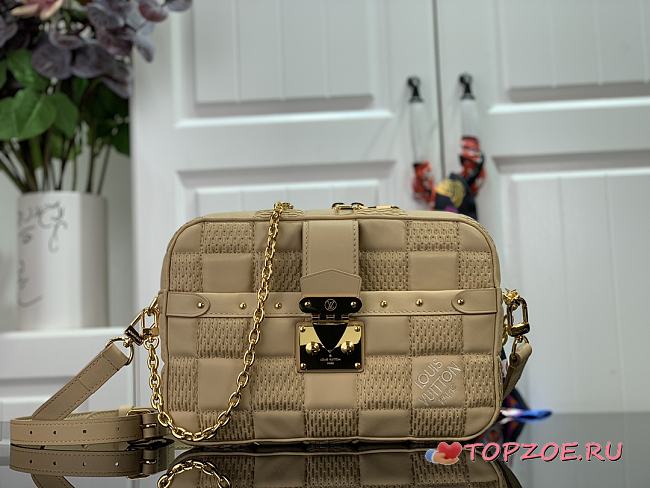 LV TROCA MM BAG BEIGE M59114 SIZE 25.5 CM - 1