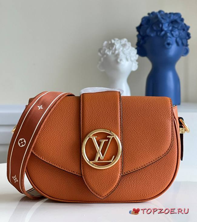 LV PONT 9 SOFT MM GOLDEN SIENNA/MOCACCINO M58968 SIZE 25 CM - 1