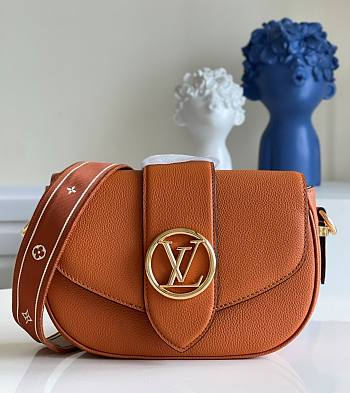 LV PONT 9 SOFT MM GOLDEN SIENNA/MOCACCINO M58968 SIZE 25 CM