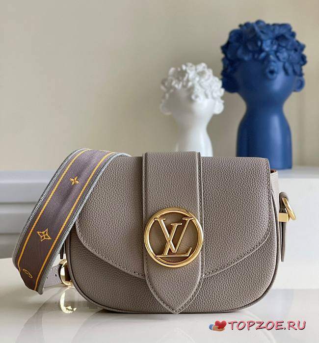 LV PONT 9 SOFT PM GREIGE M58727 SIZE 21 CM - 1