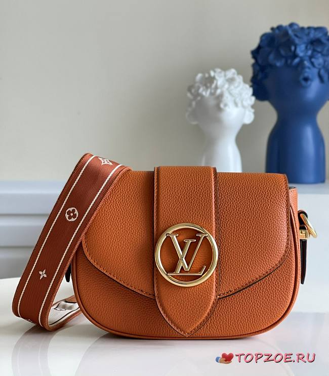 LV PONT 9 SOFT PM GOLDEN SIENNA/MOCACCINO M58729 SIZE 21 CM - 1