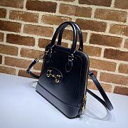 GUCCI HORSEBIT 1955 SMALL TOP HANDLE BAG BLACK 621220 SIZE 25 CM - 4
