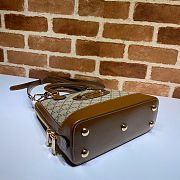 GUCCI HORSEBIT 1955 SMALL TOP HANDLE BROWN GG 621220 SIZE 25 CM - 2