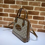 GUCCI HORSEBIT 1955 SMALL TOP HANDLE BROWN GG 621220 SIZE 25 CM - 3