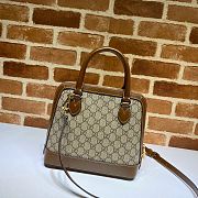 GUCCI HORSEBIT 1955 SMALL TOP HANDLE BROWN GG 621220 SIZE 25 CM - 4