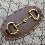 GUCCI HORSEBIT 1955 SMALL TOP HANDLE BROWN GG 621220 SIZE 25 CM - 6