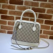 GUCCI HORSEBIT 1955 SMALL TOP HANDLE WHITE GG 621220 SIZE 25 CM - 5