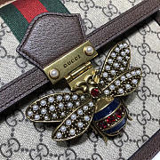 GUCCI QUEEN MARGARET GG SMALL HANDLE BAG BROWN 476541 SIZE 25.5 CM - 2
