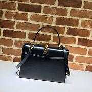 GUCCI SYLVIE 1969 SMALL TOP HANDLE BAG BLACK 602781 SIZE 26 CM - 2
