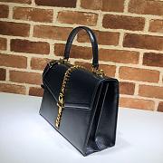 GUCCI SYLVIE 1969 SMALL TOP HANDLE BAG BLACK 602781 SIZE 26 CM - 4