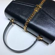 GUCCI SYLVIE 1969 SMALL TOP HANDLE BAG BLACK 602781 SIZE 26 CM - 6