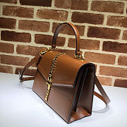 GUCCI SYLVIE 1969 SMALL TOP HANDLE BAG BROWN 602781 SIZE 26 CM - 6