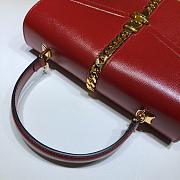 GUCCI SYLVIE 1969 SMALL TOP HANDLE BAG RED 602781 SIZE 26 CM - 3