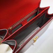 GUCCI SYLVIE 1969 SMALL TOP HANDLE BAG RED 602781 SIZE 26 CM - 5