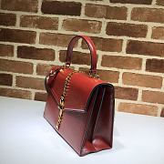 GUCCI SYLVIE 1969 SMALL TOP HANDLE BAG RED 602781 SIZE 26 CM - 6