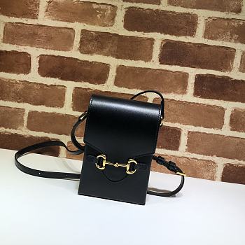 GUCCI HORSEBIT 1955 MINI BAG BLACK 625615 SIZE 11.5 CM