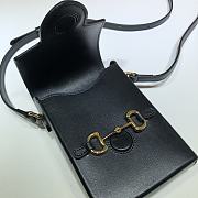 GUCCI HORSEBIT 1955 MINI BAG BLACK 625615 SIZE 11.5 CM - 3