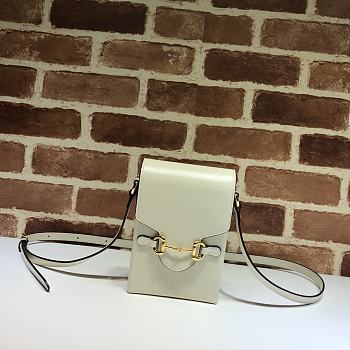 GUCCI HORSEBIT 1955 MINI BAG WHITE 625615 SIZE 11.5 CM