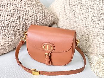 DIOR MEIDUM DIOR BOBBY BAG BROWN M9319 SIZE 22 CM