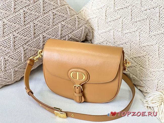 DIOR MEIDUM DIOR BOBBY BAG CARAMEL M9319 SIZE 22 CM - 1