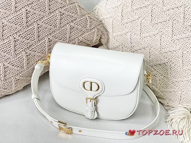 DIOR MEIDUM DIOR BOBBY BAG WHITE M9319 SIZE 22 CM - 1