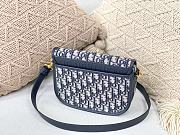 DIOR MEIDUM DIOR BOBBY BAG BLUE OBLIQUE M9319 SIZE 22 CM - 5