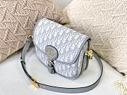 DIOR MEIDUM DIOR BOBBY BAG GRAY OBLIQUE M9319 SIZE 22 CM - 6