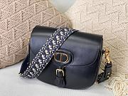 DIOR LARGE BOBBY BAG BLACK WITH OBLIQUE STRAP M9320 SIZE 27 CM - 1