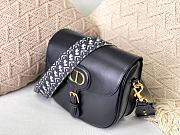DIOR LARGE BOBBY BAG BLACK WITH OBLIQUE STRAP M9320 SIZE 27 CM - 5