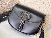 DIOR LARGE BOBBY BAG BLACK WITH OBLIQUE STRAP M9320 SIZE 27 CM - 2