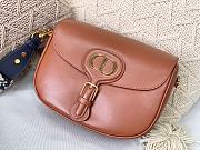 DIOR LARGE BOBBY BAG BROWN WITH OBLIQUE STRAP M9320 SIZE 27 CM - 5