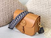 DIOR LARGE BOBBY BAG CARAMEL WITH OBLIQUE STRAP M9320 SIZE 27 CM - 4