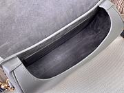 DIOR LARGE BOBBY BAG GRAY WITH OBLIQUE STRAP M9320 SIZE 27 CM - 3
