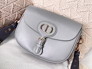 DIOR LARGE BOBBY BAG GRAY WITH OBLIQUE STRAP M9320 SIZE 27 CM - 4