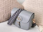 DIOR LARGE BOBBY BAG GRAY WITH OBLIQUE STRAP M9320 SIZE 27 CM - 5