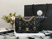 CHANEL MESSENGER FLAP BAG BLACK AS2696 25 CM - 1