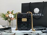 CHANEL MINI MESSENGER FLAP BAG BLACK AS2695 17 CM - 4