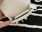 CHANEL MINI MESSENGER FLAP BAG WHITE AS2695 17 CM - 6
