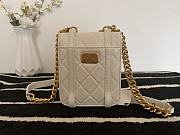 CHANEL MINI MESSENGER FLAP BAG WHITE AS2695 17 CM - 4