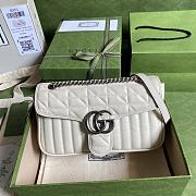 GUCCI GG MARMONT SMALL BAG WHITE 443497 SIZE 26 CM - 1