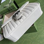 GUCCI GG MARMONT SMALL BAG WHITE 443497 SIZE 26 CM - 2