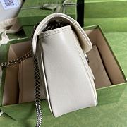 GUCCI GG MARMONT SMALL BAG WHITE 443497 SIZE 26 CM - 3
