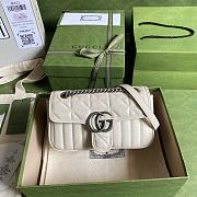 GUCCI GG MARMONT MINI BAG WHITE 446744 SIZE 23 CM - 1